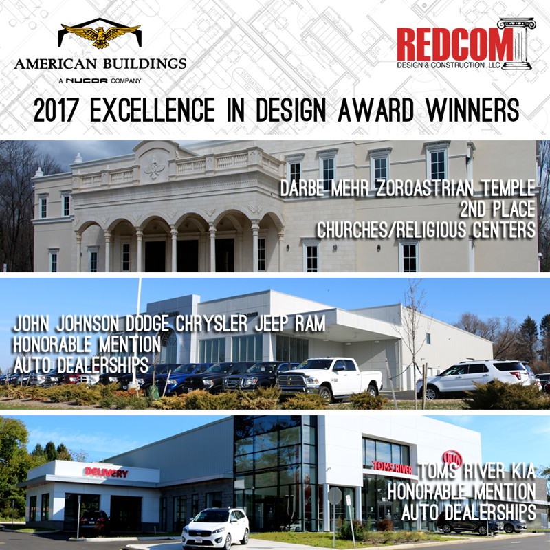 Collage of three ABC Excellence in Design Awards